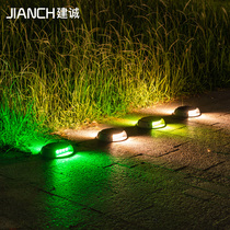 Solar Outdoor Lamp Courtyard Garden Placement Foundation Aisle Stairs Round Step Tread Road Lights Buried Lights