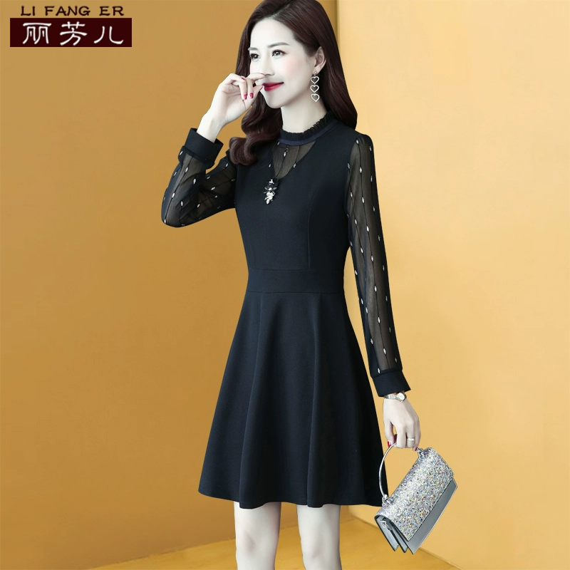 Đầu mùa thu váy nữ mùa xuân và mùa thu váy mới tính khí váy phụ nữ nhỏ mùa thu dài tay thời trang quý phái thời trang cao cấp - váy đầm
