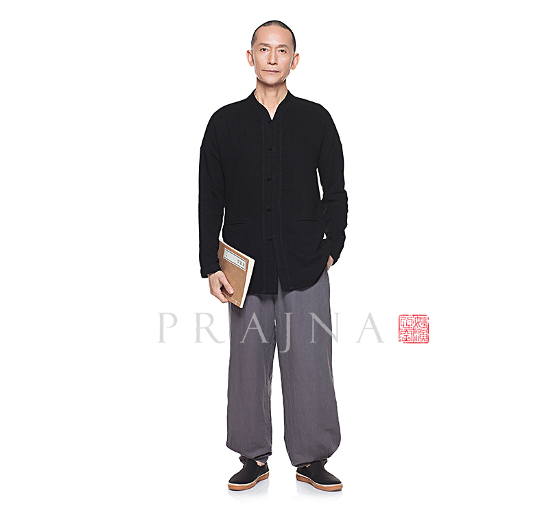 Trái tim tuyệt vời trống rỗng quần áo mới của nam giới cotton và áo khoác lanh trang phục quốc gia ban đầu mùa thu trong chiếc áo vest 33S quần sooc