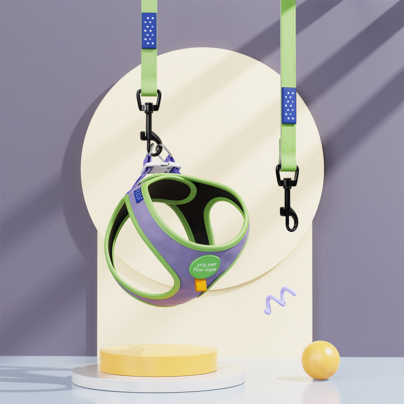 Dog traction rope Teddy dog rope small dog, chest bag bag walk the dog rope vest than bear walk the dog rope chain