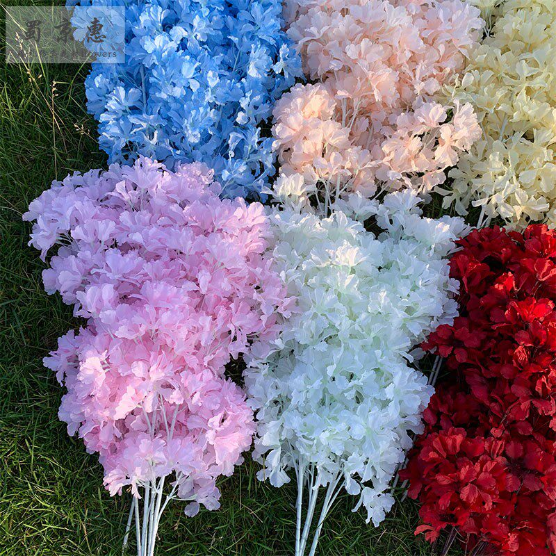 Simulation Suspended Ceiling Hanging Silk Flowers Aromas Champagne Simulation Flower Wedding Hall Wedding Celebration Ceiling Floating Snow Mall Hotel Arrangement-Taobao