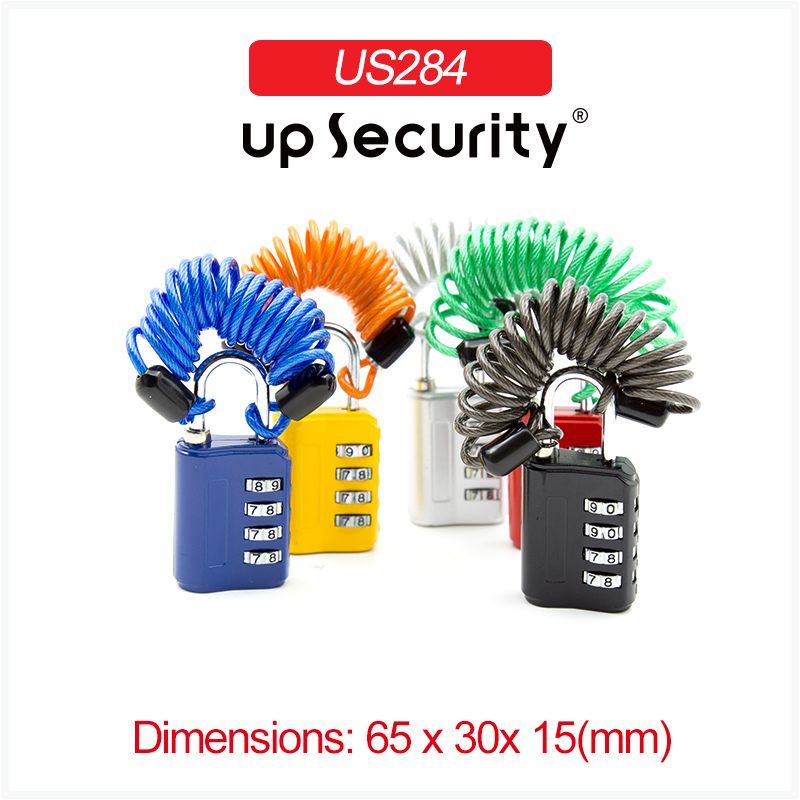 4-digit combination lock luggage lock wardrobe lock gym lock steel wire combination lock car cover leather lock