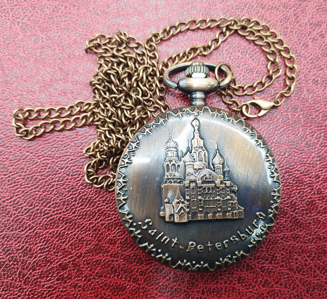 European-style castle pocket watch crafts Russian tin alloy craft watch pocket watch vintage craft metal pocket watch