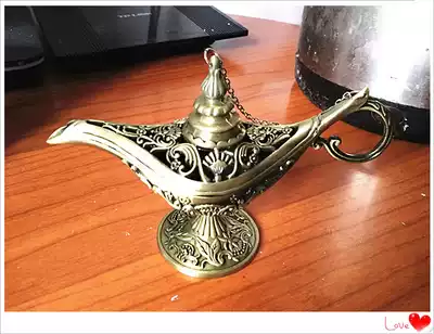 Russian local tyrants gold and silver Siala magic lamp European style tin Magic Lamp Bar coffee house display Aladdin magic lamp