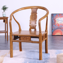 Mahogany furniture chicken wing wood armchair Chinese style Taishi chair antique solid wood official hat chair back chair single leisure chair