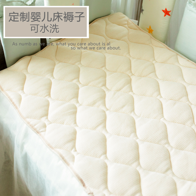 Custom children's kindergarten mattress cushions nap nap baby crib bedding subbed quilted by a thin mattress with a small mattress-Taobao