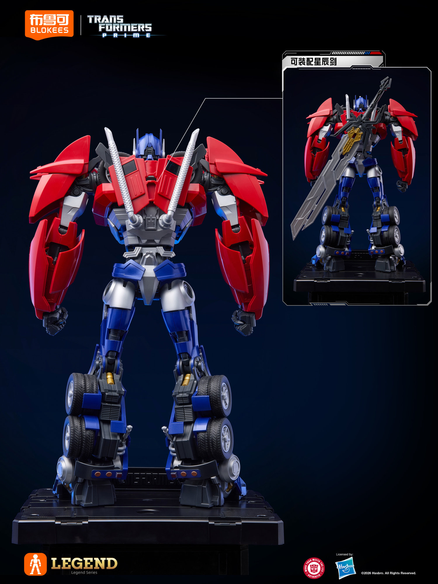 Blokees Transformers Legend Prime Optimus Prime Megatron Mecha Block Figur Desktop-Deko Sammlerstück Spielzeug Geburtstags- und Feiertagsgeschenk – Detail 7