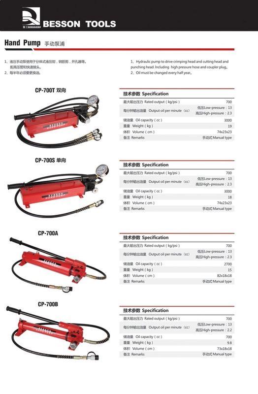 Bơm thủy lực bằng tay CP-700 Bơm thủy lực bằng tay áp suất cực cao trạm bơm thủy lực nhỏ trạm bơm thủy lực cầm tay