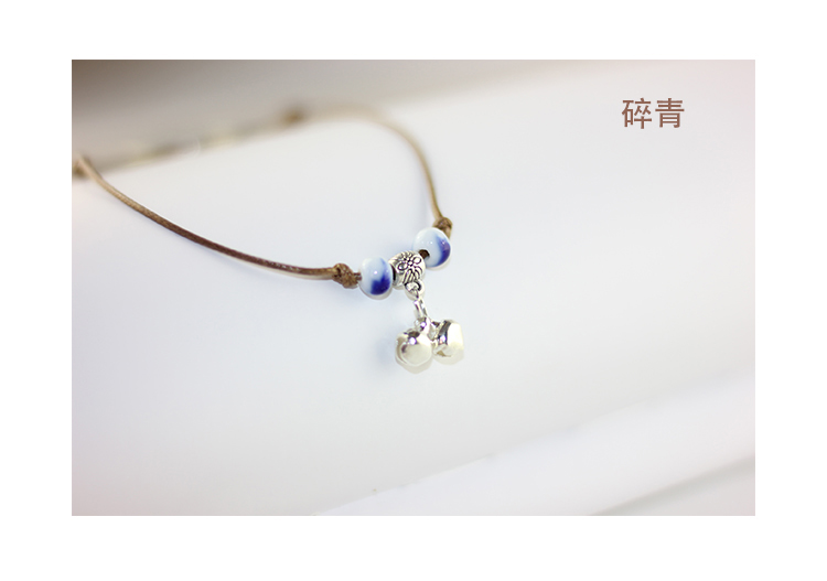 chân sen bạn gái vòng chân vẻ đẹp thời trang Nhật Bản và Hàn Quốc handmade gốc trinkets gốm sản xuất lâm nghiệp vòng đeo chân cho nữ