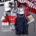 Mùa hè cotton cổ tròn giản dị thể thao thời trang đường phố không tay vest nam thương hiệu thủy triều vượt rào I-shirt áo phông phong cách Hồng Kông - Áo vest cotton Áo vest cotton