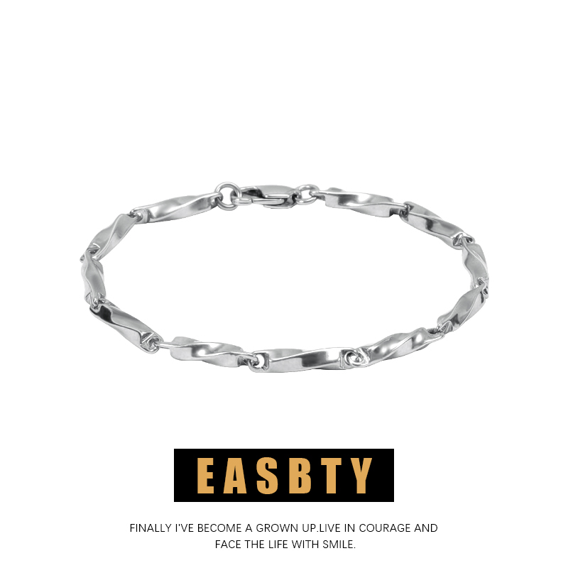 Mobius Titanium Steel Bracelet for Men, Trendy ins Niche Design, Minimalist Style, Versatile Men's Bracelet, Men's Jewelry
