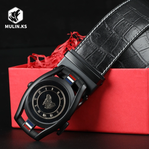 Кожаный ремень, штаны, из натуральной кожи, воловья кожа, крокодиловый принт