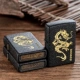 Sơn zippo chính hãng màu đen cá nhân tùy chỉnh Mỹ gốc dầu hỏa nhẹ hơn mờ sương gió zppo chữ - Bật lửa