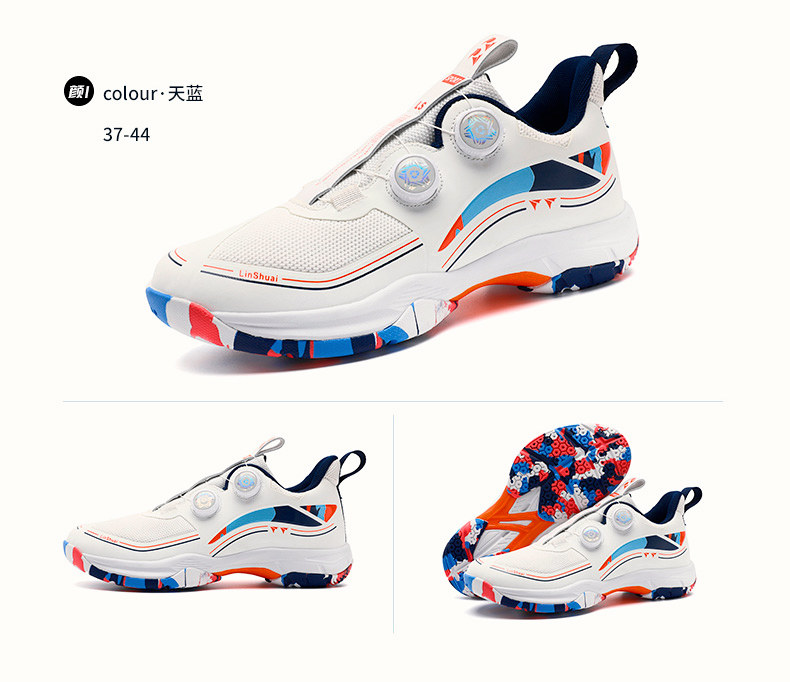 Giày thể thao nam tập cầu lông khóa xoay kép, đế mềm nhẹ chống trượt, giày tennis thoáng khí — Hồ Lan 9210XL, Thiên Nguyệt 9210XL, Xanh Thủy Nguyệt 9109XL, Xanh da trời - Phiên bản nâng cấp chi tiết 27