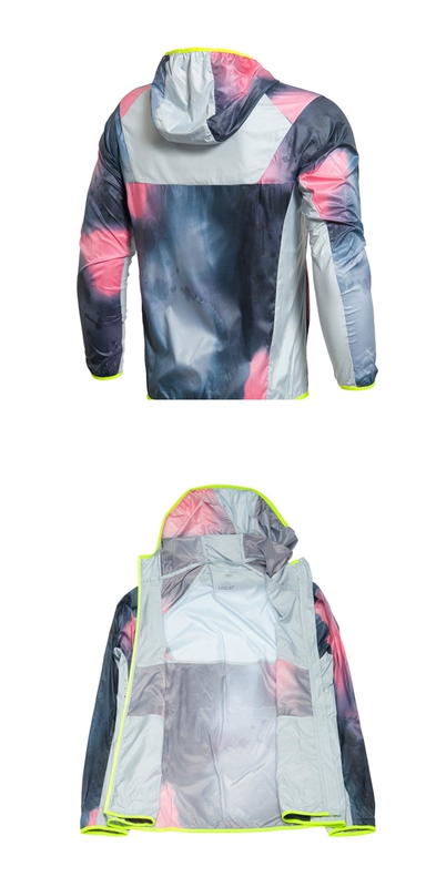 Li Ning thể thao áo gió nam mỏng phần ánh sáng áo khoác trùm đầu 2018 mùa xuân và mùa hè đích thực thời trang hàng loạt người đàn ông của quần áo chống nắng ao gio