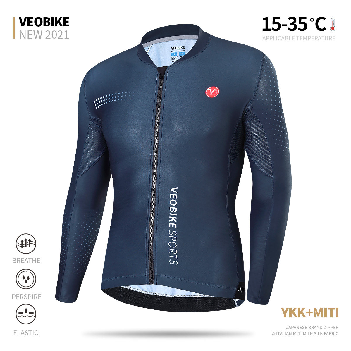 VEOBIKE bicycle riding clothing men spring summer autumn long sleeve suit mountain road car clothes riding trousers