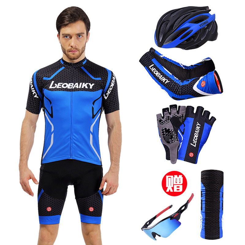 LB Summer Riding Suit Man Short Sleeve Suit Bike Clothing Hiking Bike Riding shorts Jacket Outfit customized