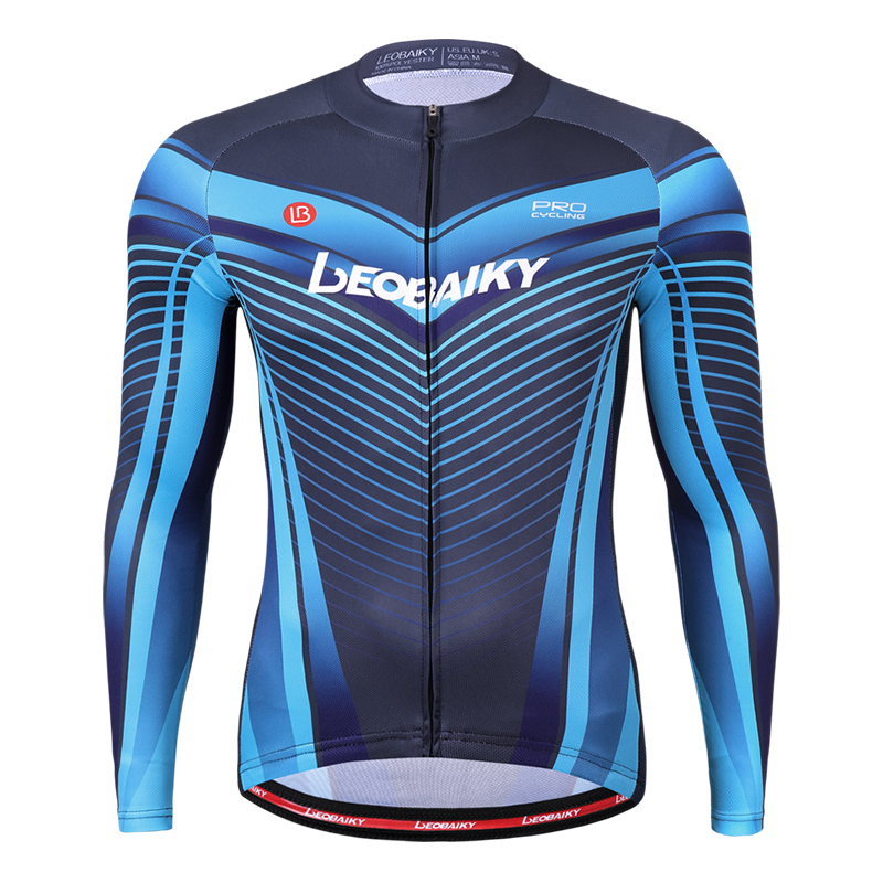 LB cycling autumn and winter cycling clothing men's fleece warm riding equipment mountaineering cycling clothing long-sleeved top