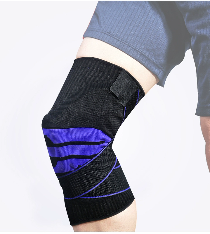 Kneepad thể thao bóng rổ nam sụn chấn thương hỗ trợ chuyên nghiệp bảo vệ đầu gối phụ nữ ngoài trời chạy thể dục leo núi - Dụng cụ thể thao miếng bó đầu gối