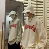 Зимний трикотажный свитер, в американском стиле, круглый воротник, изысканный стиль, оверсайз