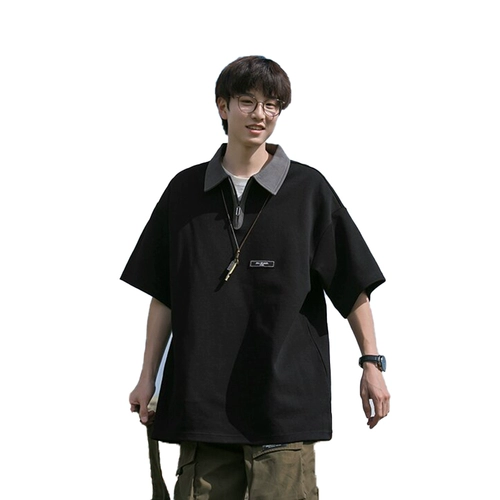 Японская рубашка, трендовая ретро футболка polo, в американском стиле