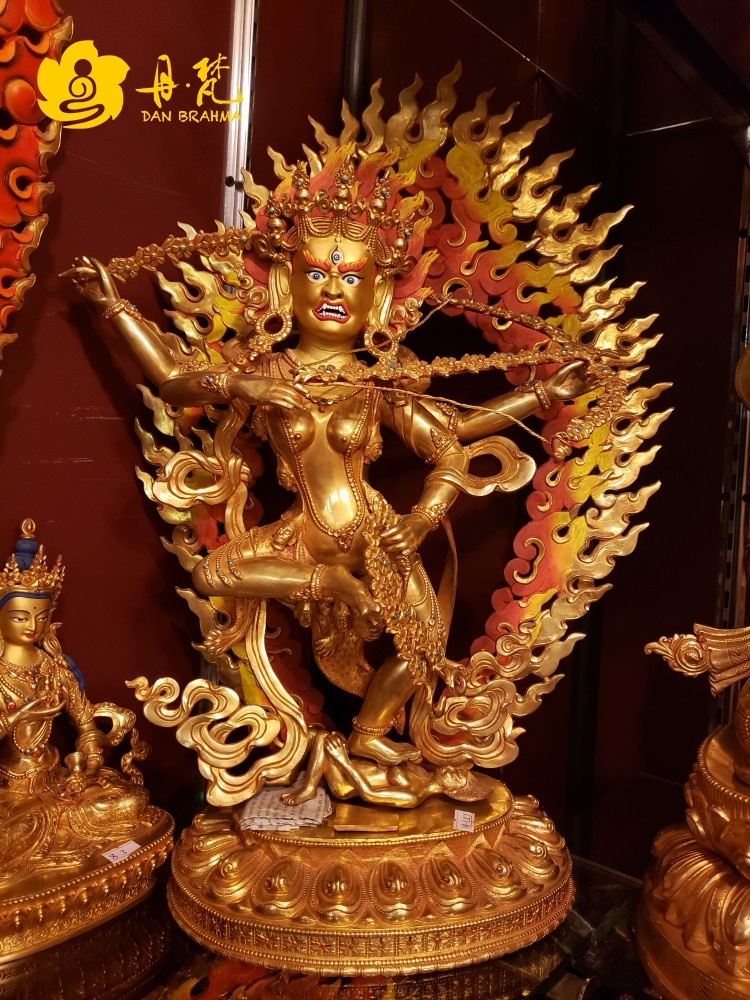 Dan Van Gogh Nepalese full-body gold boutique for Ming Buddhist Mother Buddha high 60cm 2 feet and mug Levermother