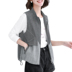 2020 mùa xuân dress New Horse Cô gái Loose Sọc Hiện mỏng ngắn Slim Coat Casual ngựa Clip Xuân Thu eo Vest 