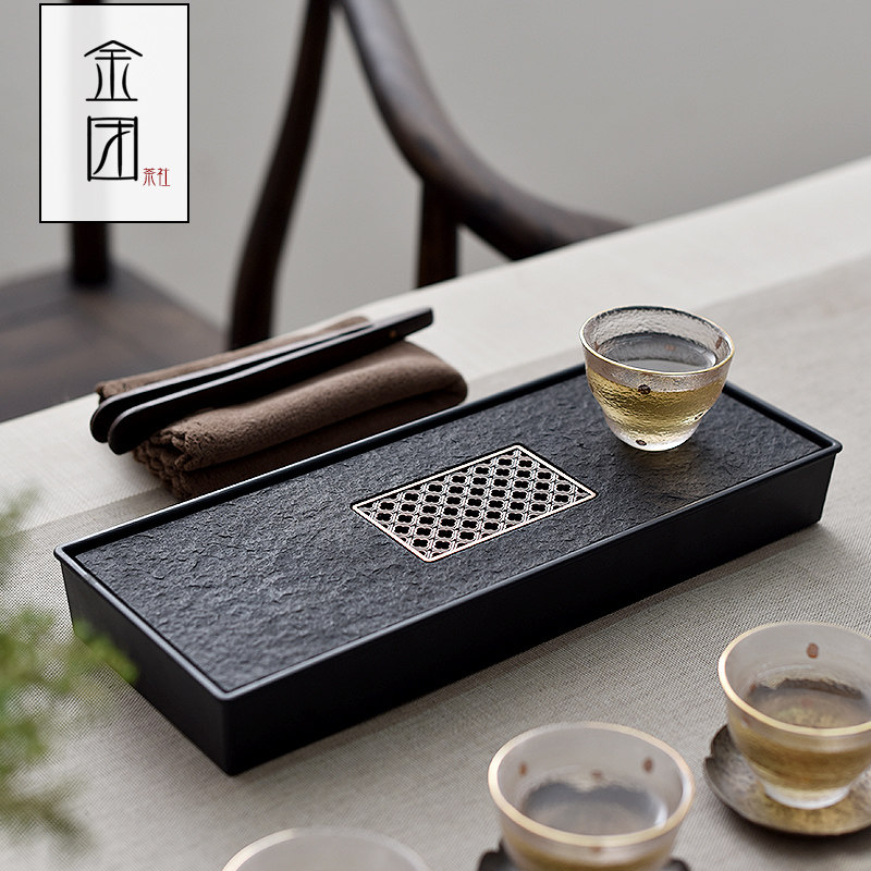 Wujinshi Tea Tray Net Red Kung Fu Tea Set Solid Wood Tray Home Lazy Tea Table Modern Simple