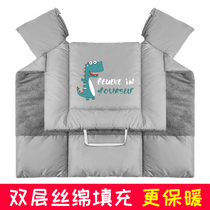 Electric motorcycle wind shield is added in autumn and winter with velvet thickened waterproof tram battery rainproof and cold cover double-sided windproof