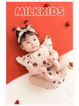Photo studio new children photography clothing 2021 New Girl 100 days old baby theme photo clothing clothing