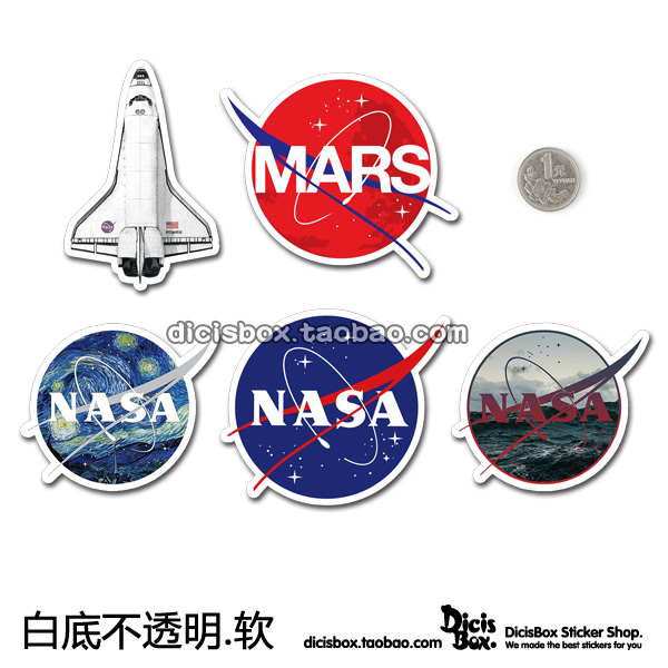 NASA dán phù hợp với chiếc vali cá nhân dán chống thấm nước máy tính xách tay không thấm nước cây guitar graffiti dán - Phụ kiện máy tính xách tay sticker dán máy tính