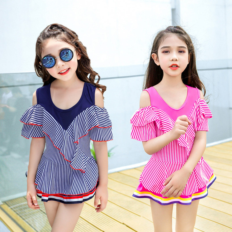 Children swimsuit girl big, medium and small baby girl princess Korean swimsuit dress hot spring swimsuit