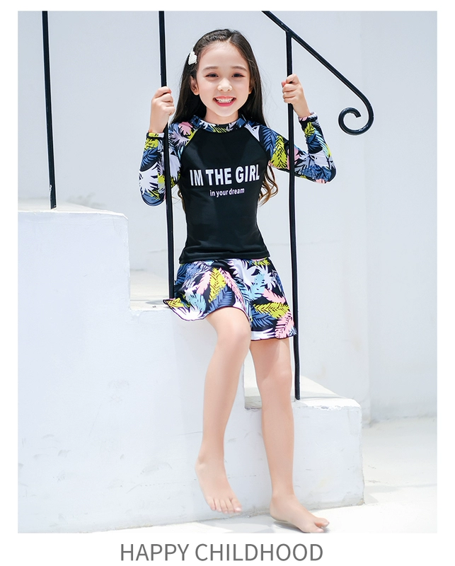 Đồ bơi trẻ em Cô gái Váy Chia Váy Đồ bơi Hàn Quốc Big Boy Thể thao Công chúa dễ thương Đồ bơi mùa xuân nóng - Bộ đồ bơi của Kid