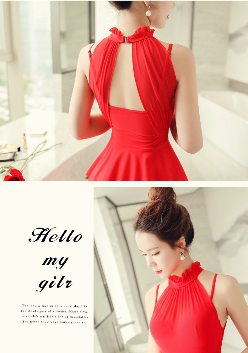 Chia váy thép tập hợp ngực nhỏ bảo thủ boxer áo tắm nữ che bụng thon gọn gợi cảm tắm nước nóng mùa xuân - Bộ đồ bơi hai mảnh 	bộ áo tắm 2 mảnh