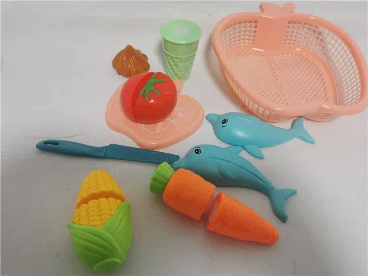 Bagged fruit cut vegetable ice cream chicer toy basket gourmet chicer