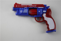 US team GUNSLINGER ELECTRIC gun toy 696-1A music vibration Telescopic vibration toy gun sound Childrens toys