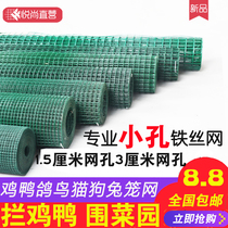 Small hole iron mesh barbed wire fence Breeding net anti-rat net Balcony protective mesh household vegetable garden