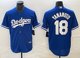 Los Angeles Dodgers dodgers Yushin Yamamoto baseball ເຄື່ອງແບບ 18YAMAMOTO ເກມ embroidery ເອກະພາບສາມາດປັບແຕ່ງໄດ້