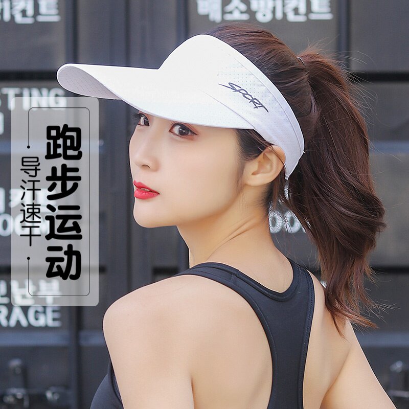 Net red empty top hat Marathon running sweat-absorbing quick-drying hat Women's summer sports sunscreen sun hat duck tongue sun hat