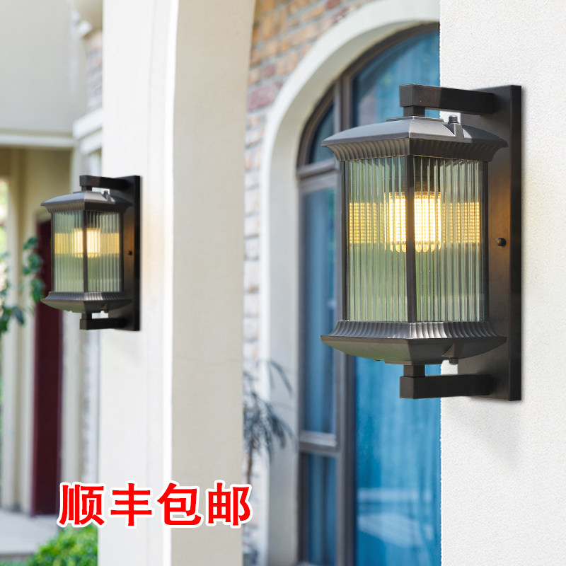 Outdoor Waterproof Solar Wall Lamp Villa Garden Courtyard Wall Light Balcony Room External Wall Hallway Chinese Walkway Light