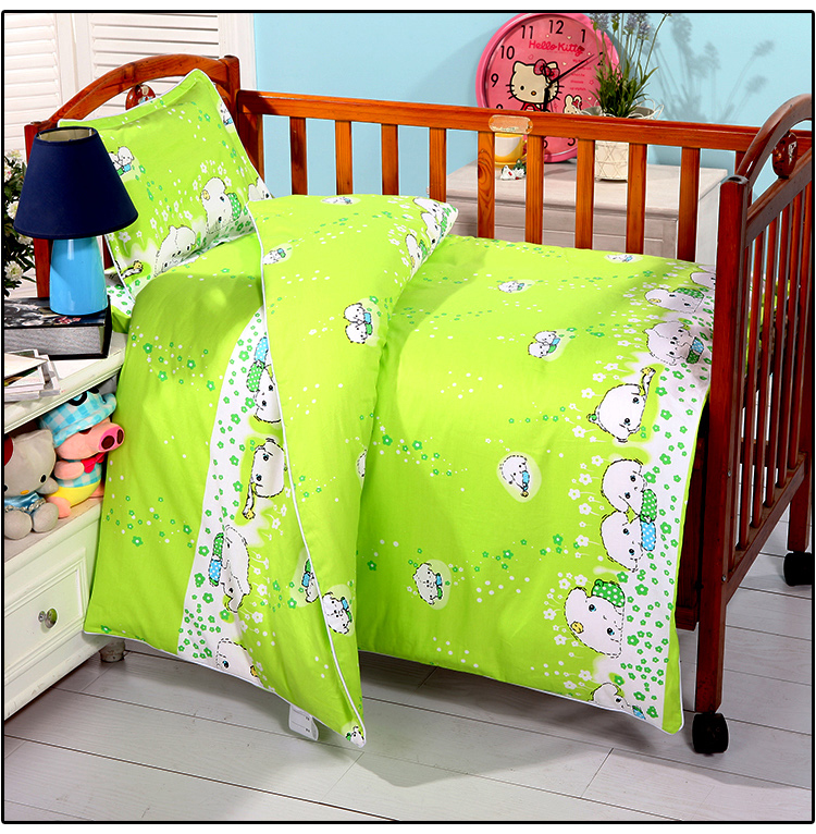 trẻ em mẫu giáo chợp mắt chăn ba mảnh lõi được chứa bông giường phim hoạt hình bé Liu Jiantao mền - Bộ đồ giường trẻ em 	chăn ga gối cho bé trai	