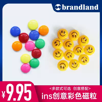 brandland new smiley face color 2cm magnet magnetic particle whiteboard accessories Creative refrigerator sticker message board magnet