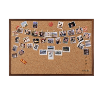 Brandland black walnut solid wood frame floral cork board Polaroid photo wall background board photo display wall note board message board vision board nail board wall display board cork wall board