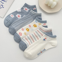 Socks Children Boat Socks Shallow openings Tide Summer Thin days Cute Flowers Pure Cotton Korea Low Help Short Socks Women Socks
