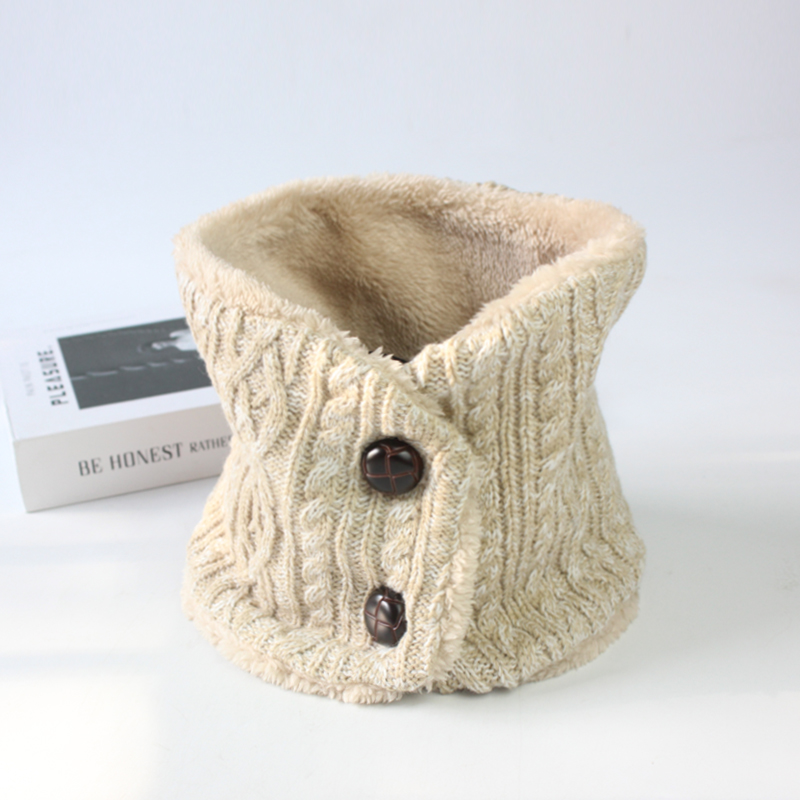 Export Japan Single autumn Winter ladies Fashion warm surrounding neck Garnard Thickened Protective Neck Shawl Button Ski neck jacket-Taobao