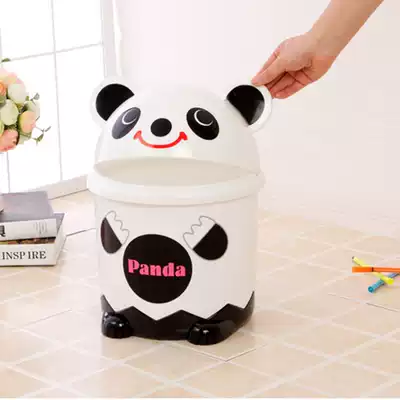 Creative cartoon desktop trash can home creative dressing room bedroom cute mini flip trash can