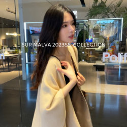 Xiaokui's atmospheric upup temperament knitted cape shawl cardigan jacket top cloak