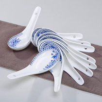 Jingdezhen bone porcelain spoon small spoon rice spoon spoon soup spoon ceramic blue and white porcelain small spoon collection