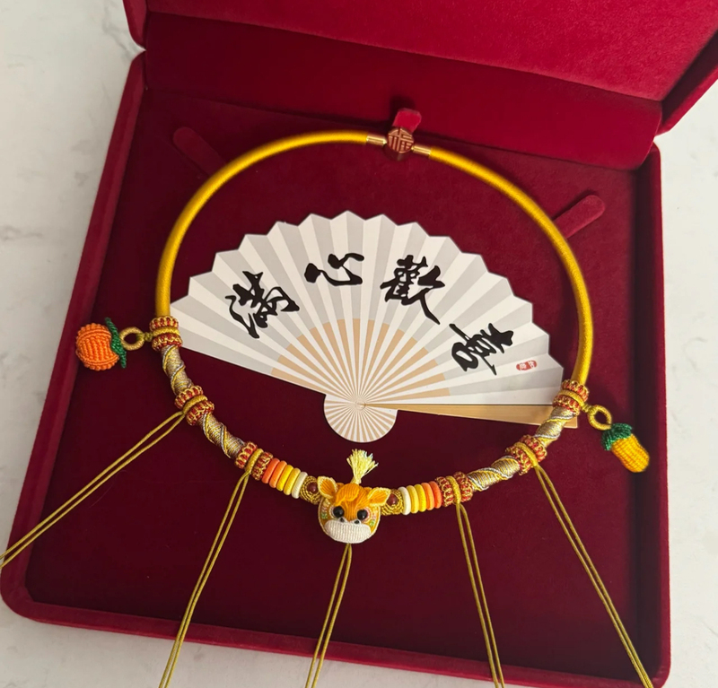 【Qianli Rope Art】Zodiac Horse Necklace Braided Rope