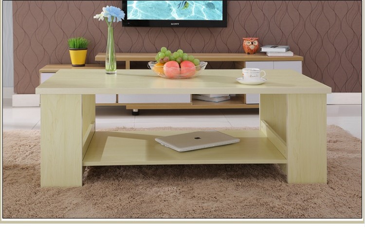 Bàn cà phê đơn giản hiện đại phòng khách lưu trữ đồ nội thất đơn giản bàn cà phê đôi bằng gỗ nhỏ bàn cà phê nhỏ căn hộ bàn nhỏ - Bàn trà bàn trà nhỏ